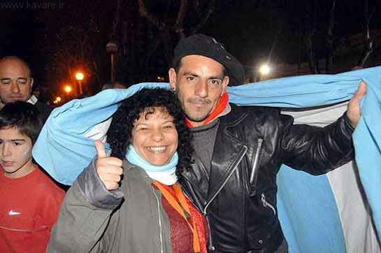 شادی مردم ارژانتین بعد از برد مقابل هلند