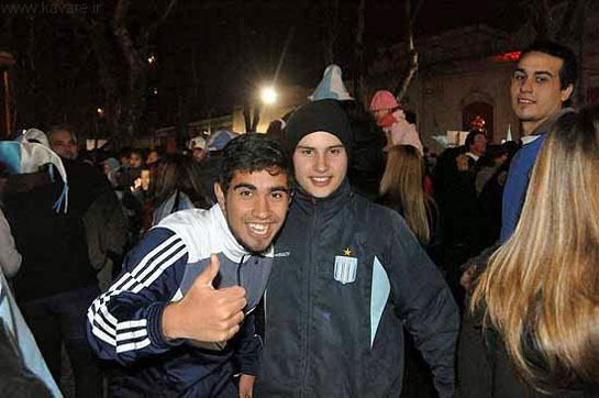 شادی مردم ارژانتین بعد از برد مقابل هلند